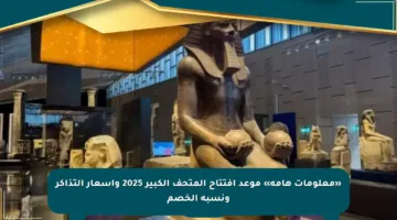 «معلومات هامة» موعد افتتاح المتحف الكبير 2025 وأسعار التذاكر ونسبة الخصم